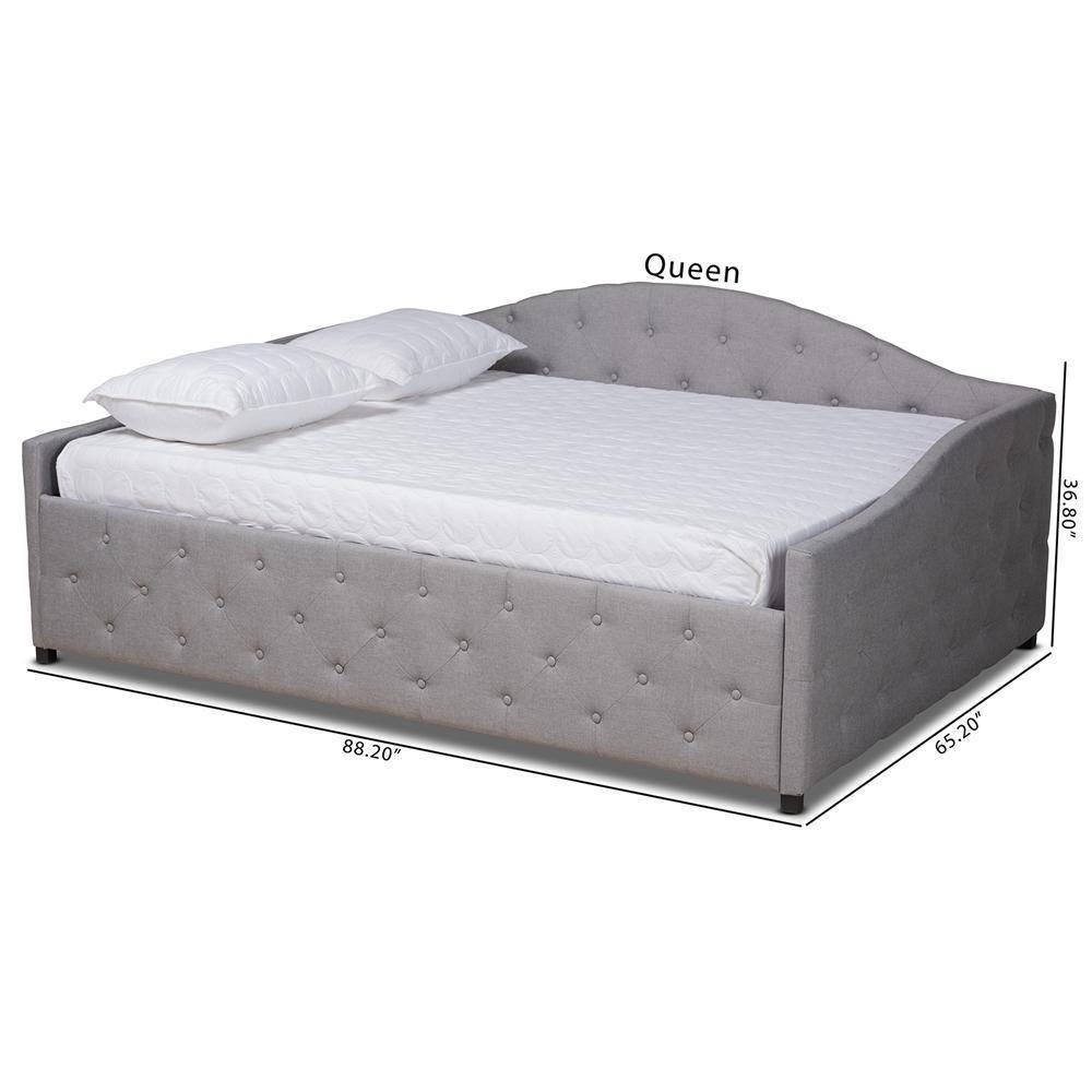 Becker Modern and Contemporary Transitional Grey Fabric Upholstered Full Size Daybed FredCo
