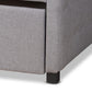 Becker Modern and Contemporary Transitional Grey Fabric Upholstered Twin Size Daybed with Trundle FredCo