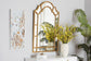 Bedivere Modern Glam and Luxe Antique Goldleaf Metal Accent Wall Mirror FredCo