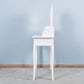 Bedroom Vanity Set with Mirror and 2 Drawers Wooden Makeup Table with Wooden Stool FredCo