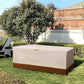 Beige, Brown Rectangular Patio Table Cover FredCo
