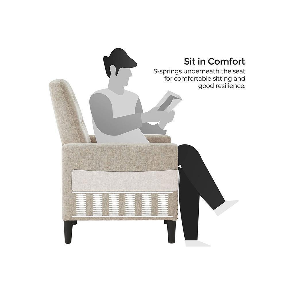 Beige Fabric Cover Recliner Chair FredCo