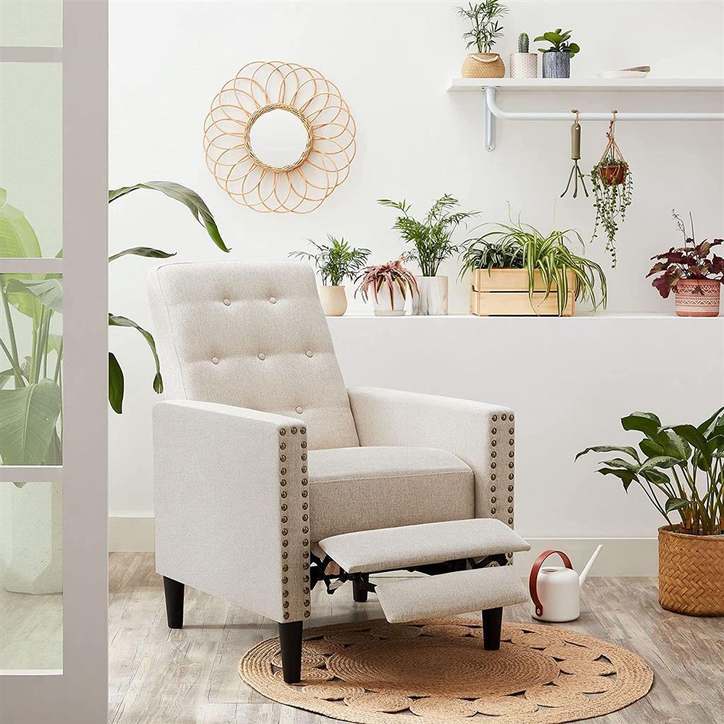 Beige Fabric Cover Recliner Chair FredCo