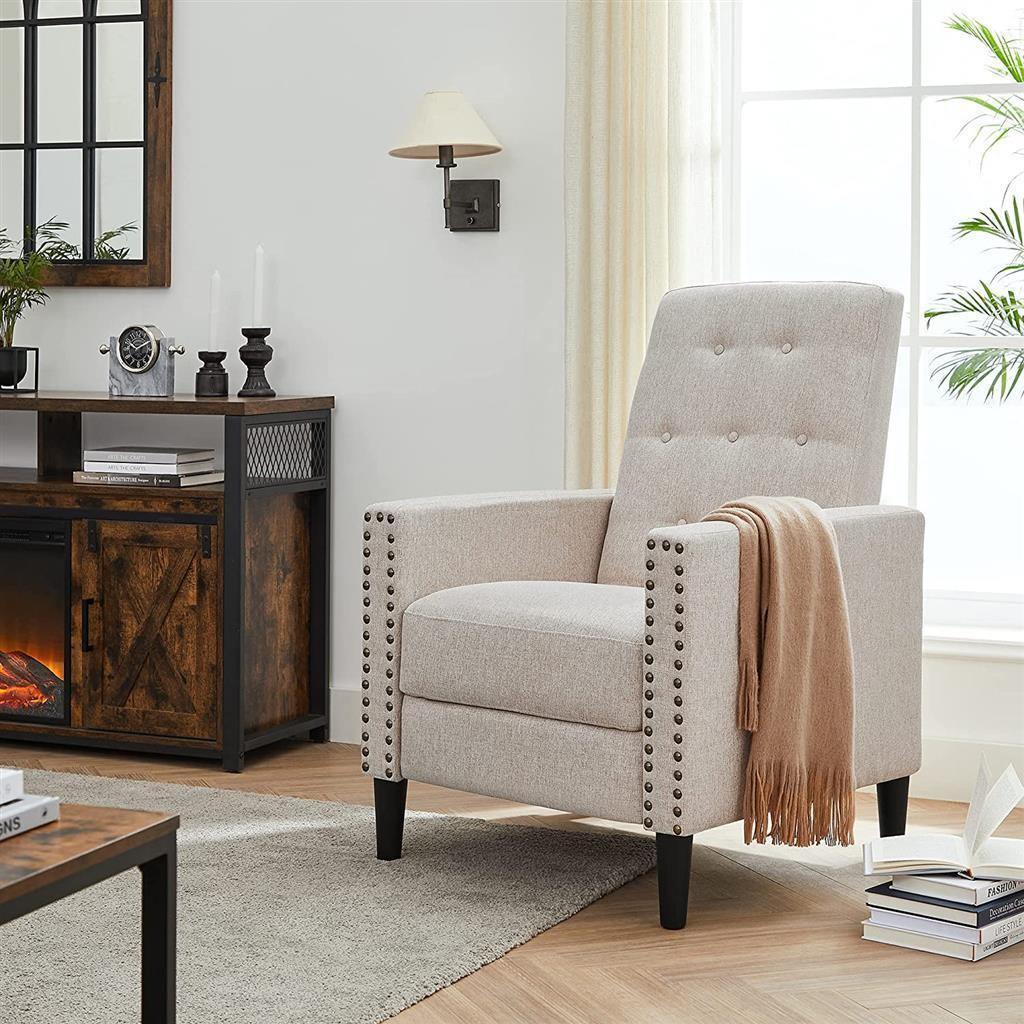 Beige Fabric Cover Recliner Chair FredCo