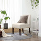 Beige Slipper Chair with Fabric Cover FredCo