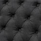 Belan Classic and Traditional Gray Fabric Upholstered Button Tufted Armchair FredCo