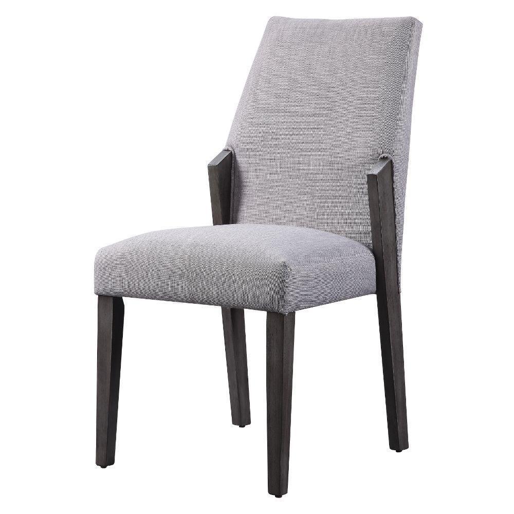 Belay (Bernice) Side Chair (Set-2) Fabric & Gray Oak FredCo