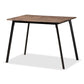 Belen Modern Transitional Grey Faux Leather Effect Fabric Upholstered and Black Metal 5-Piece Dining Set FredCo