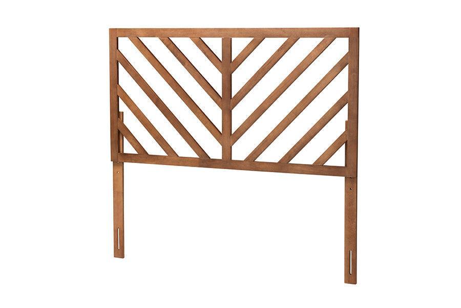 Belisma Modern and Contemporary Ash Walnut Finished Wood King Size Headboard FredCo