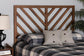 Belisma Modern and Contemporary Ash Walnut Finished Wood King Size Headboard FredCo