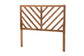 Belisma Modern and Contemporary Ash Walnut Finished Wood Queen Size Headboard FredCo