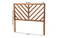 Belisma Modern and Contemporary Ash Walnut Finished Wood Queen Size Headboard FredCo