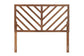 Belisma Modern and Contemporary Ash Walnut Finished Wood Queen Size Headboard FredCo