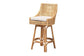 Bella Modern Bohemian Natural Brown Rattan Bar Stool FredCo