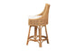 Bella Modern Bohemian Natural Brown Rattan Counter Stool FredCo