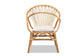 Benicia Modern Bohemian Natural Brown Rattan Dining Chair FredCo