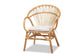 Benicia Modern Bohemian Natural Brown Rattan Dining Chair FredCo