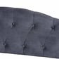Benjamin Modern and Contemporary Grey Velvet Fabric Upholstered and Dark Brown Finished Wood Twin Size Daybed FredCo