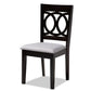 Bennett Modern and Contemporary Grey Fabric Upholstered and Dark Brown Finished Wood 6-Piece Dining Set FredCo