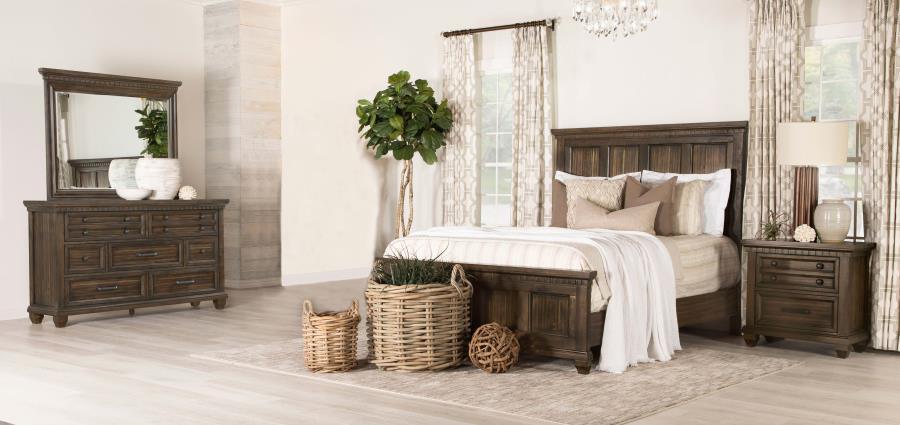 Bennington Rectangular Bedroom Set Acacia Brown Coaster Cali King, 4 Piece FredCo