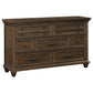 Bennington Rectangular Bedroom Set Acacia Brown Coaster Queen FredCo