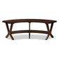 Berlin Mid-Century Modern Walnut Finished Wood Curved Dining Bench FredCo