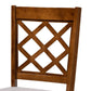 Beth Modern and Contemporary Grey Fabric Upholstered and Walnut Brown Finished Wood 5-Piece Dining Set FredCo