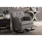 Bethany Modern and Contemporary Grey Fabric Upholstered Button-tufted Rocking Chair FredCo