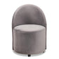 Bethel Glam and Luxe Grey Velvet Fabric Upholstered Rolling Accent Chair FredCo