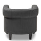 Bisset Classic and Traditional Gray Fabric Upholstered Chesterfield Chair FredCo
