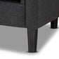 Bisset Classic and Traditional Gray Fabric Upholstered Chesterfield Chair FredCo