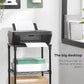 Black 3-Tier Printer Stand on Wheels FredCo