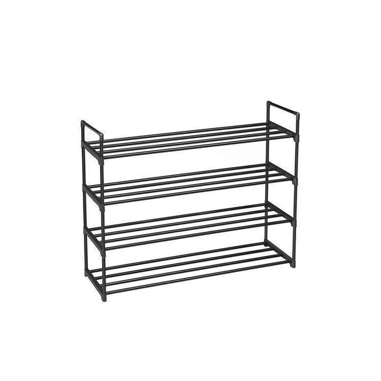 Black 4 Tier Shoe Organizer FredCo