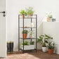 Black 4-Tier Storage Unit with Adjustable Shelves FredCo