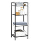 Black 4-Tier Storage Unit with Adjustable Shelves FredCo