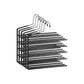 Black 5-Bar Pants Hangers, Pack of 6 FredCo