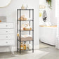 Black 5-Tier Height-Adjustable Kitchen Storage Shelf FredCo