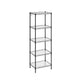 Black 5-Tier Height-Adjustable Kitchen Storage Shelf FredCo