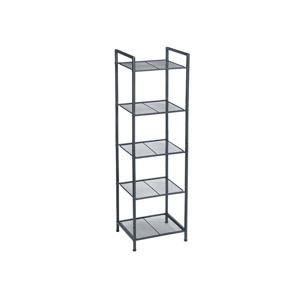 Black 5-tier Metal Storage Rack for Kitchen FredCo