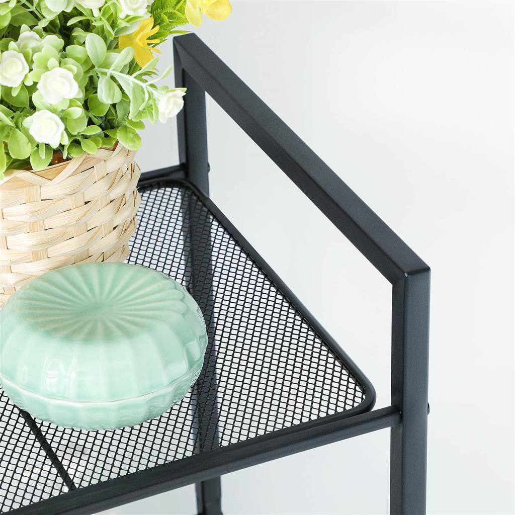 Black 5-tier Metal Storage Rack for Kitchen FredCo