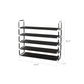 Black 5 Tiers Shoe Rack FredCo