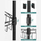 Black 59 inch Metal Storage Shelf FredCo