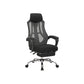 Black Adjustable Office Chair with Footrest FredCo