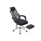 Black Adjustable Office Chair with Footrest FredCo