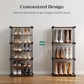 Black & Brown Cube Storage with Metal Wire for Shoes FredCo