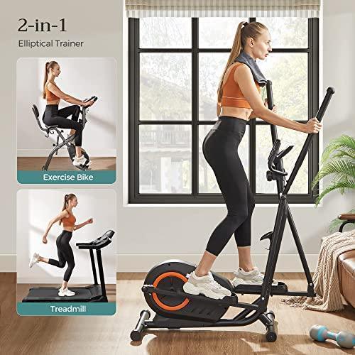 Black & Organge Elliptical Trainer for Home Use FredCo
