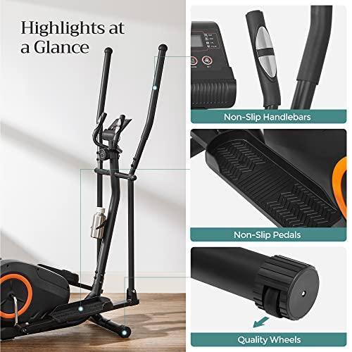 Black & Organge Elliptical Trainer for Home Use FredCo