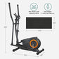 Black & Organge Elliptical Trainer for Home Use FredCo