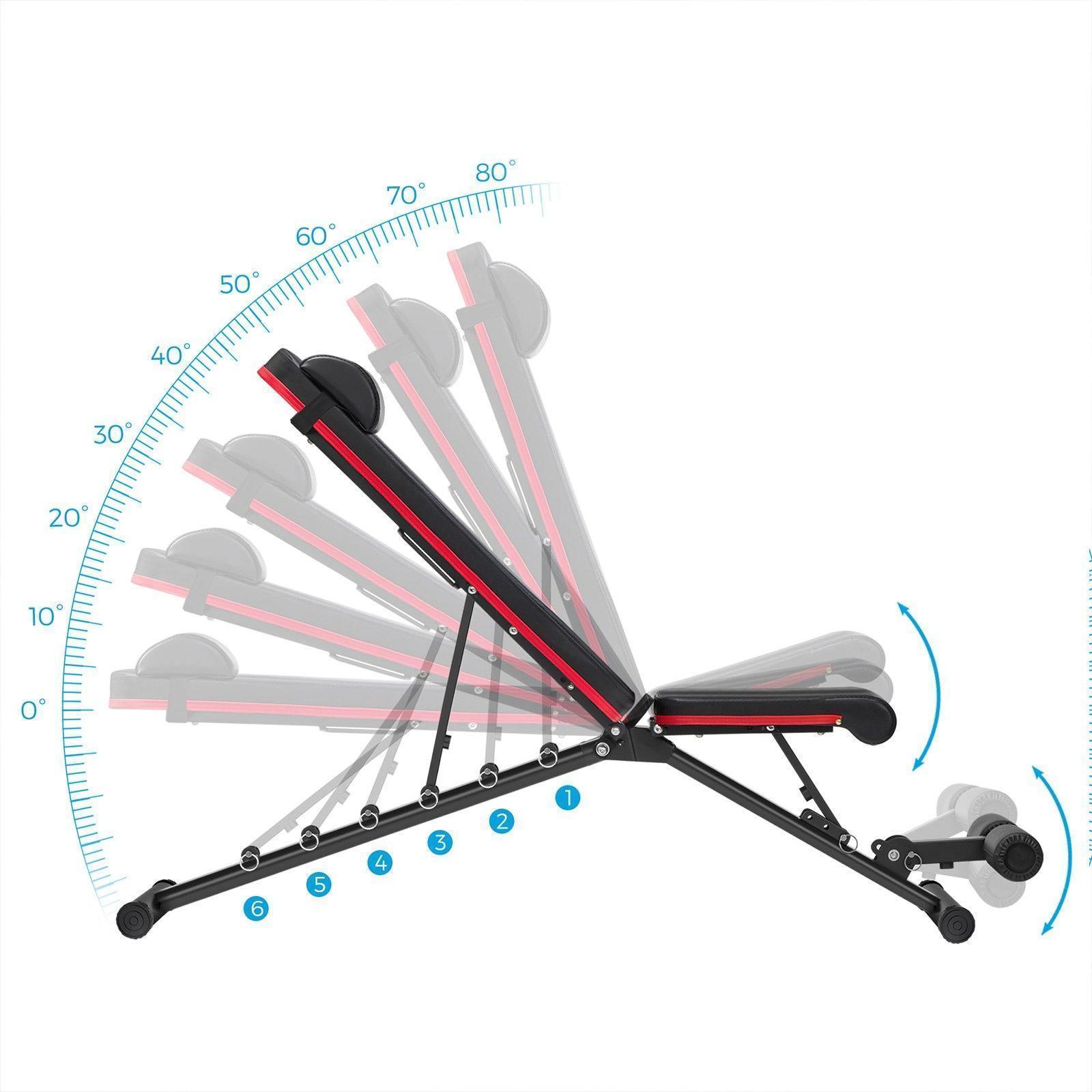 Black & Red Dumbbell Bench with Adjustable Backrest FredCo