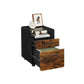 Black & Rustic Brown File Cabinet with 2 Drawers FredCo